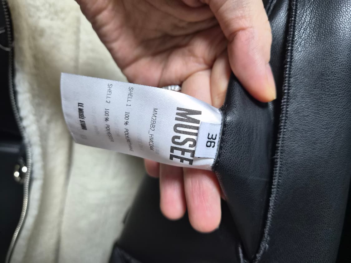 뮤제 musee 다리아 에코퍼 무스탕 코트 블랙 36 상품이미지6