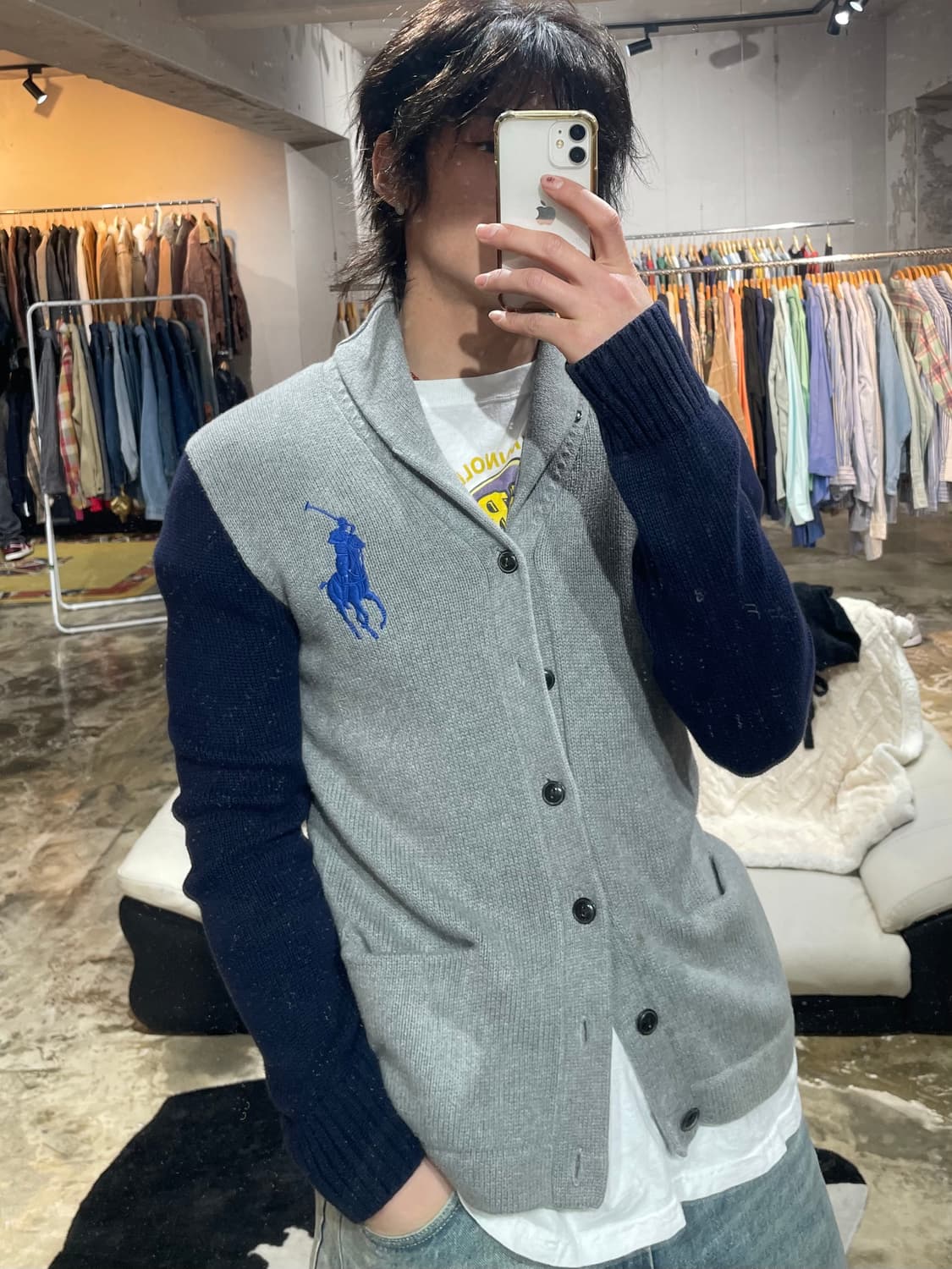 폴로 랄프로렌 빅포니 숄카라 가디건  상품이미지1