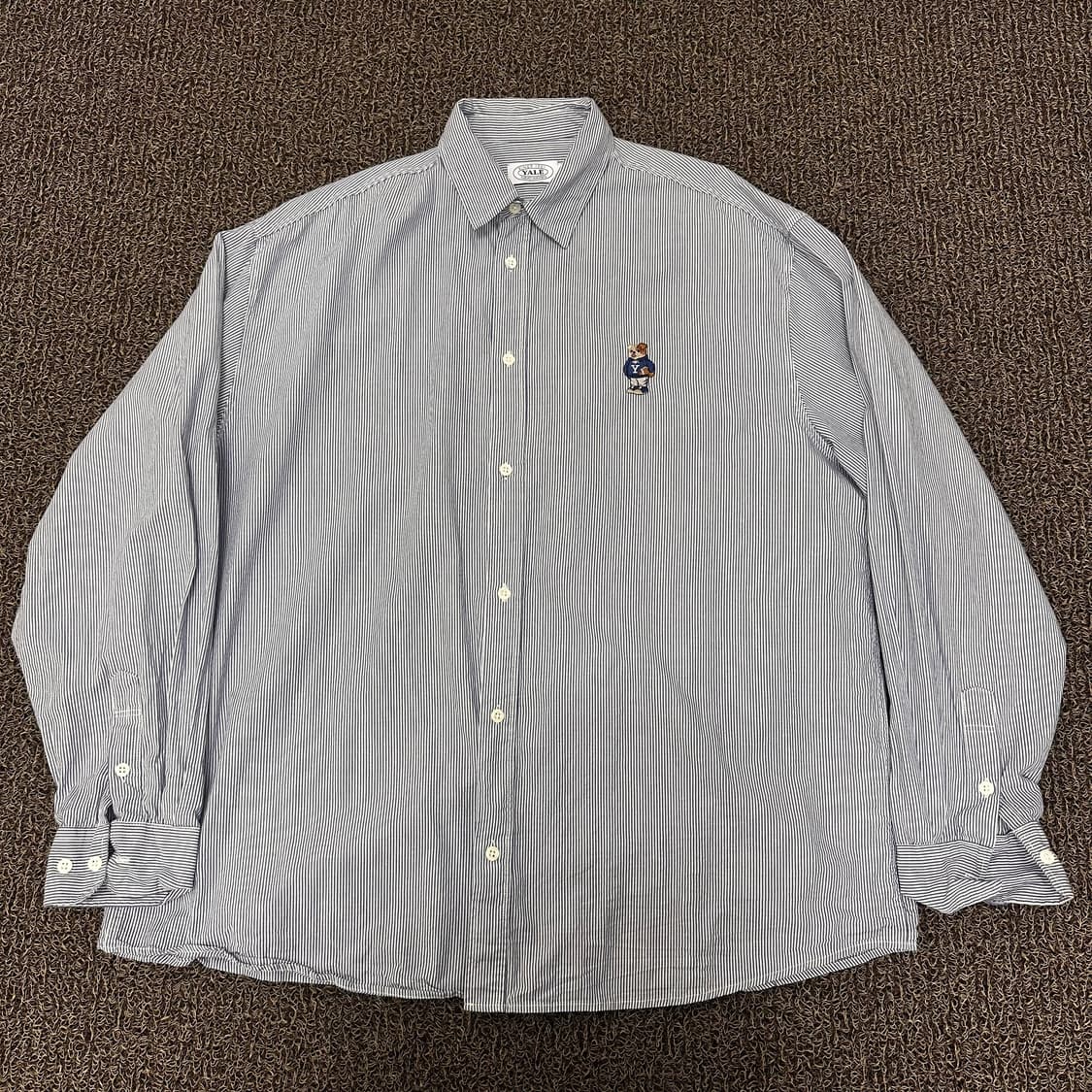 YALE 예일 스트라이프 셔츠 남방 XL 상품이미지1