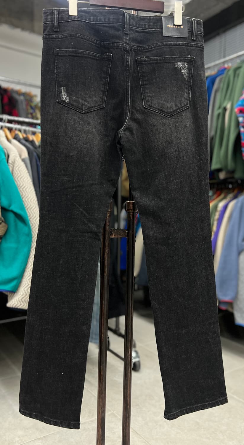 옆지퍼 블랙진 상품이미지2