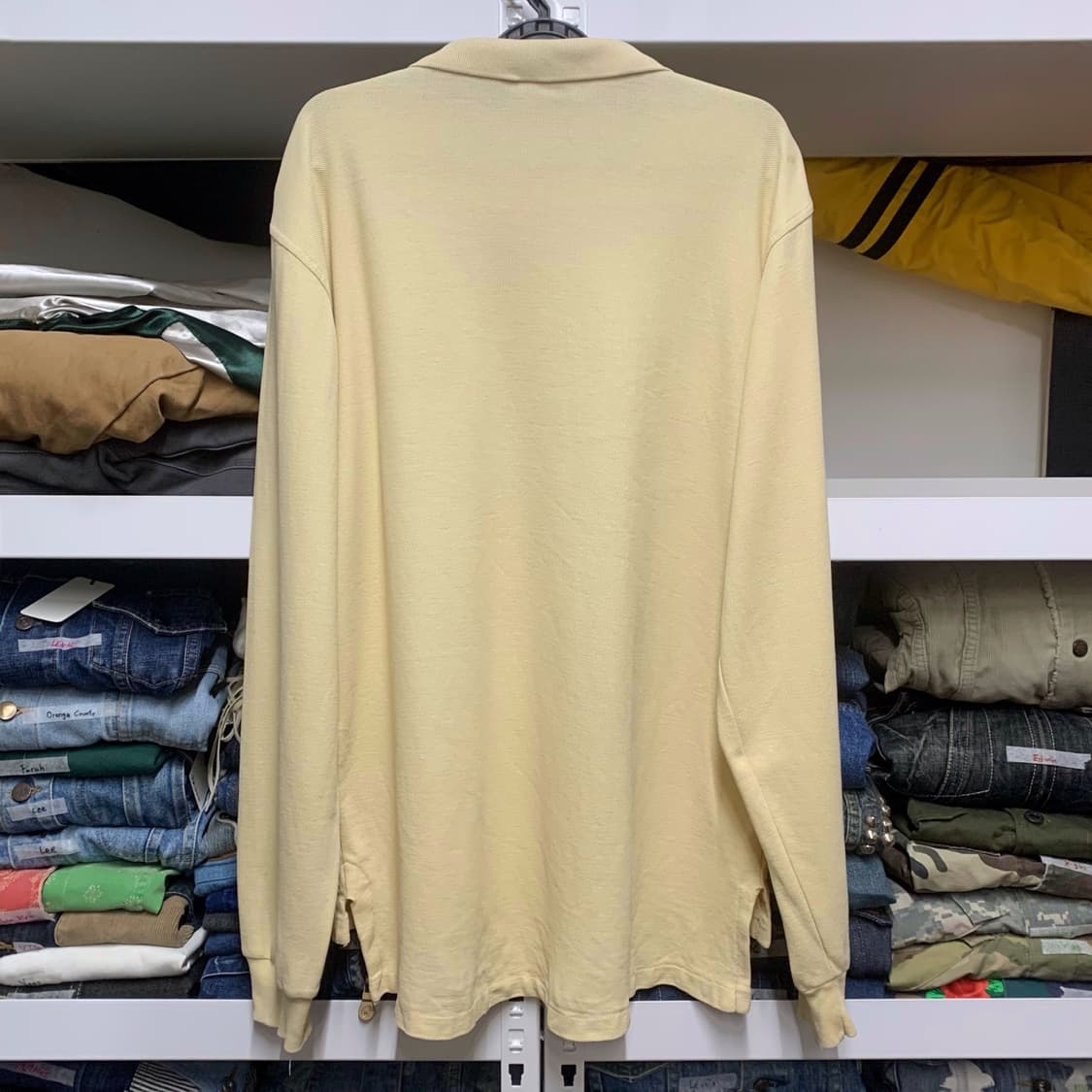 [M] 90's 버버리 롱 슬리브 PK티셔츠 Made In USA 상품이미지3