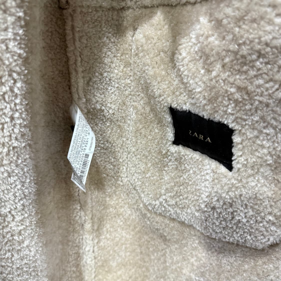 L 자라 ZARA 시어링 무스탕 더블 코트 자켓 상품이미지5