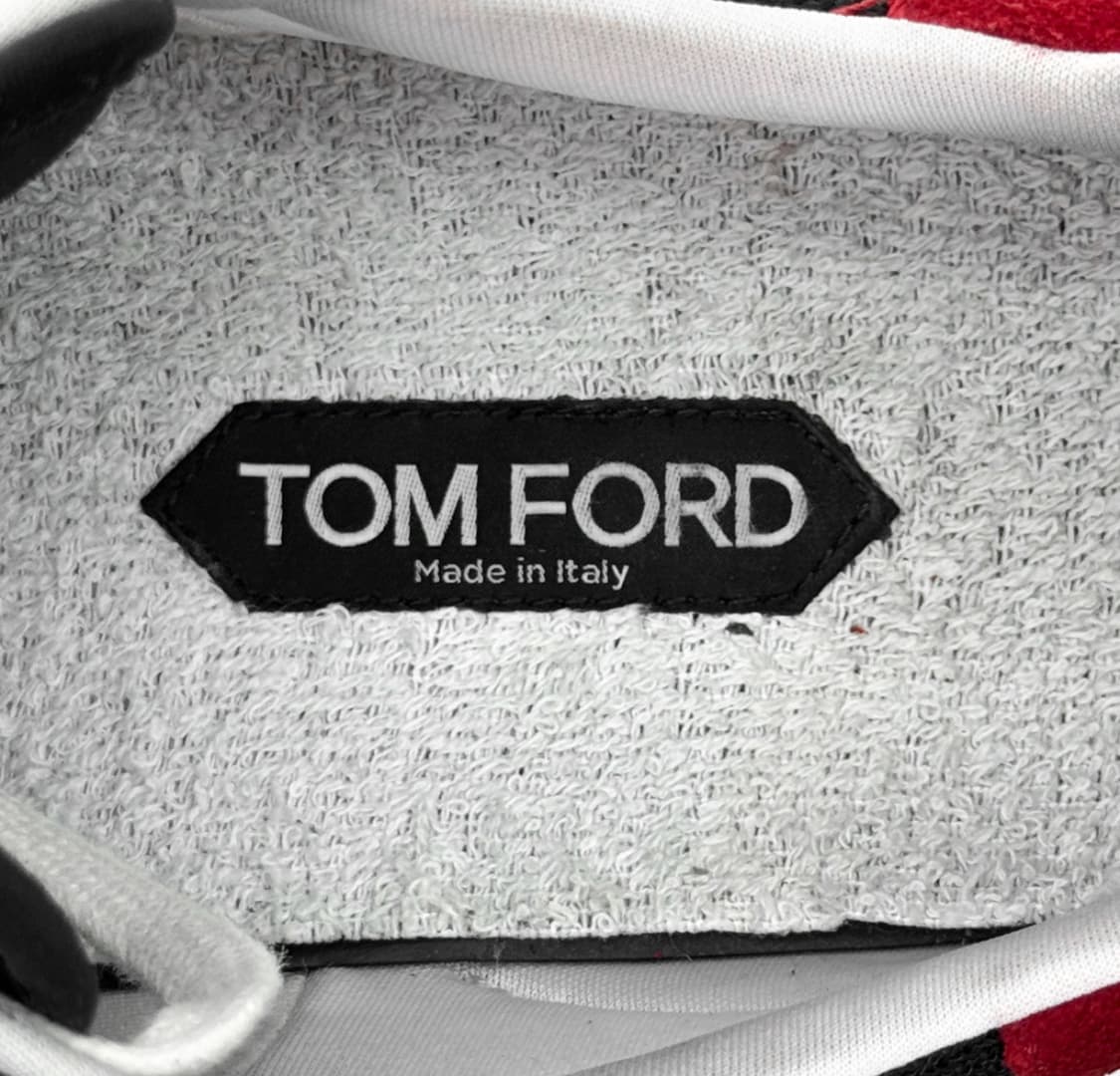 [11] TOMFORD 톰포드 남성 스웨이드 자가 로우탑 스니커즈 레드 상품이미지9