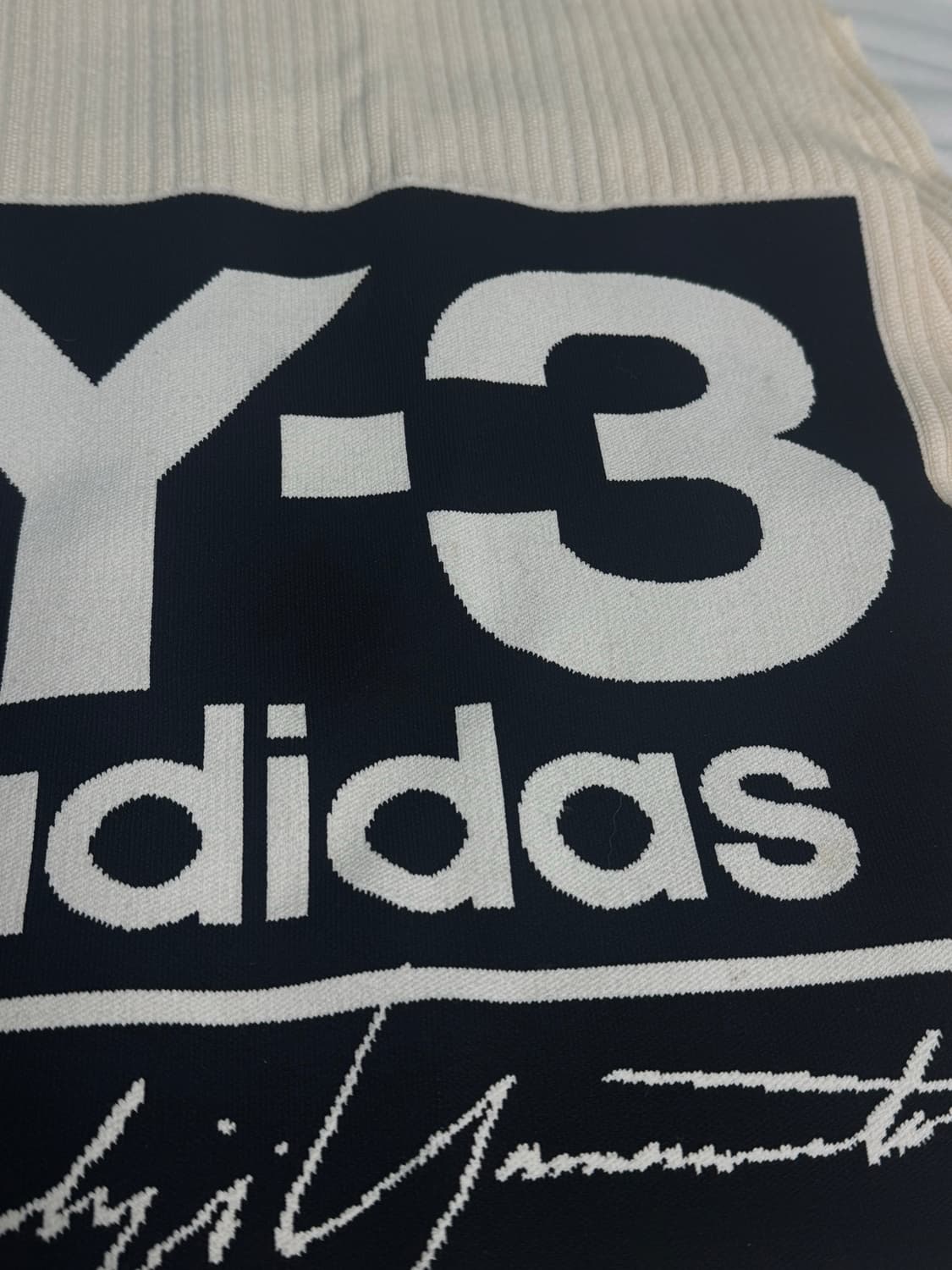 Y-3 요지 야마모토 남녀공용 울 머플러 목도리 아이보리  상품이미지1