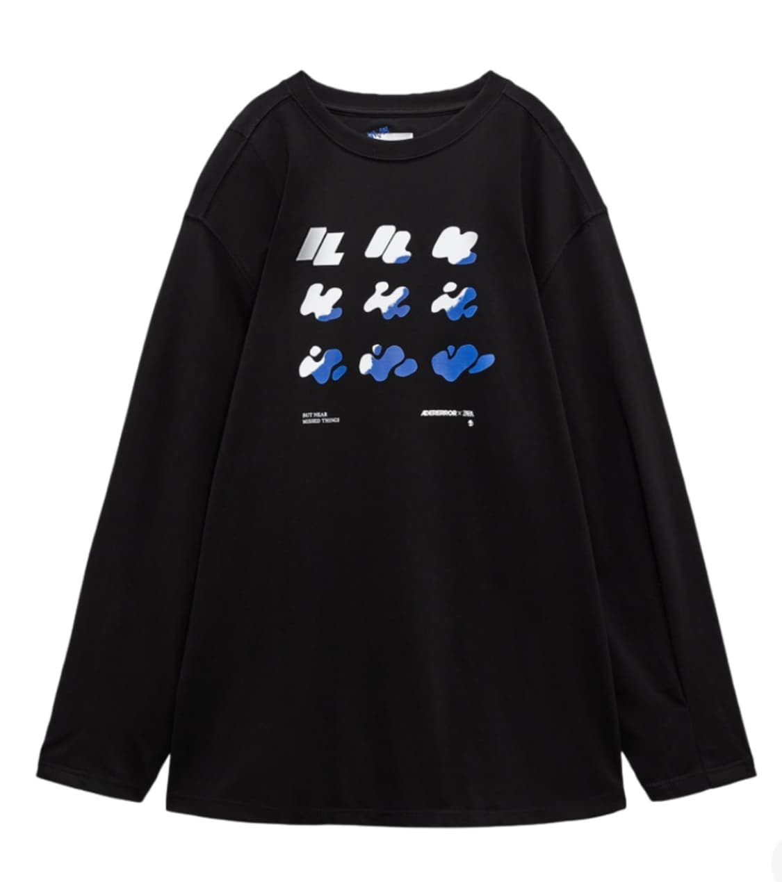 아더에러x자라 그래픽 롱 슬리브티셔츠 블랙 상품이미지1