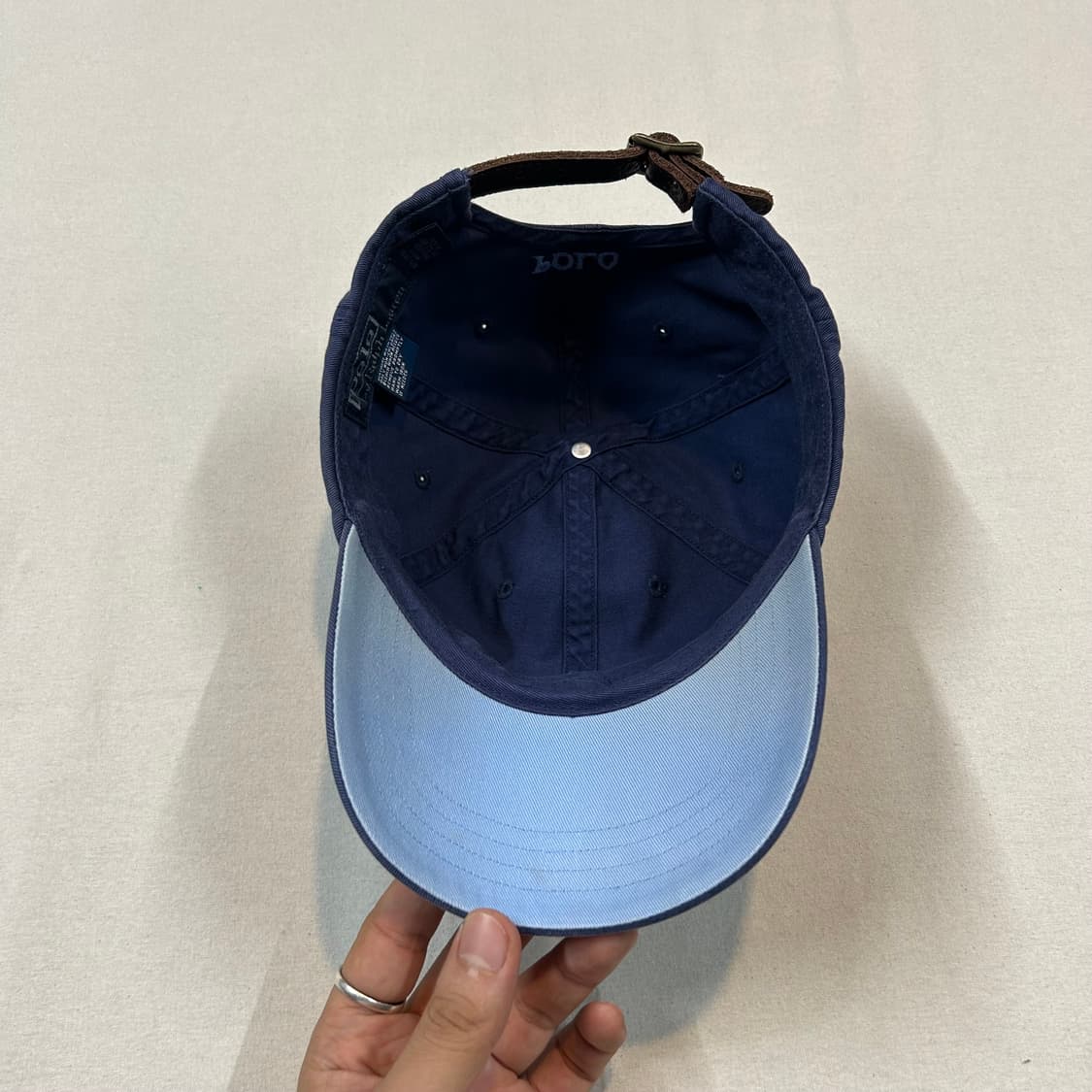 폴로 랄프로렌 네이비 볼캡 모자 가죽스트랩 정품 상품이미지6