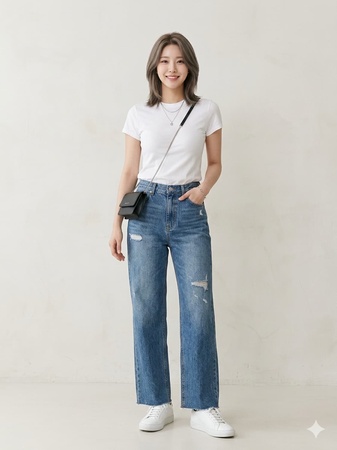 UMER 유메르 프리미엄 베이직 라운드넥 반팔 티셔츠 화이트 상품이미지1