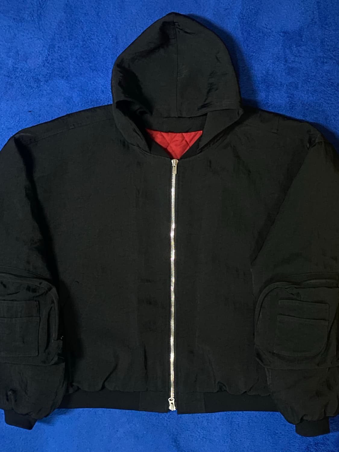 PAS 아워파스082 오버사이즈 블랙 후드 집업 New MA-1 상품이미지2