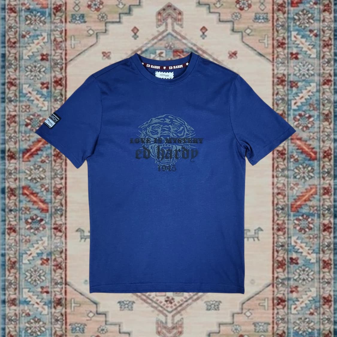 Ed Hardy 블루 타이거 그래픽 티셔츠 (95) 상품이미지1
