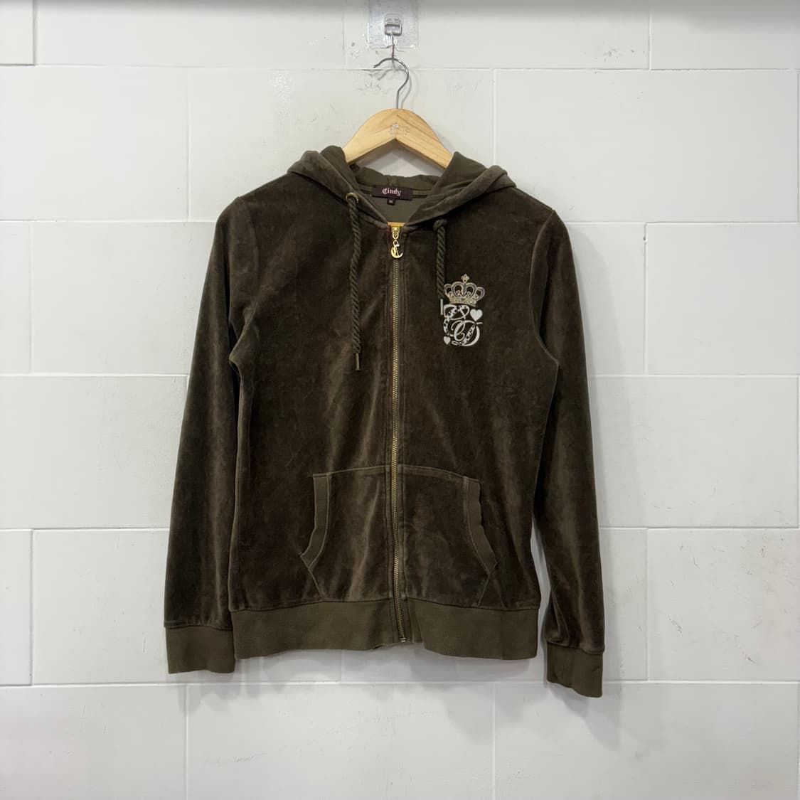 y2k 벨벳 후드집업 상품이미지1