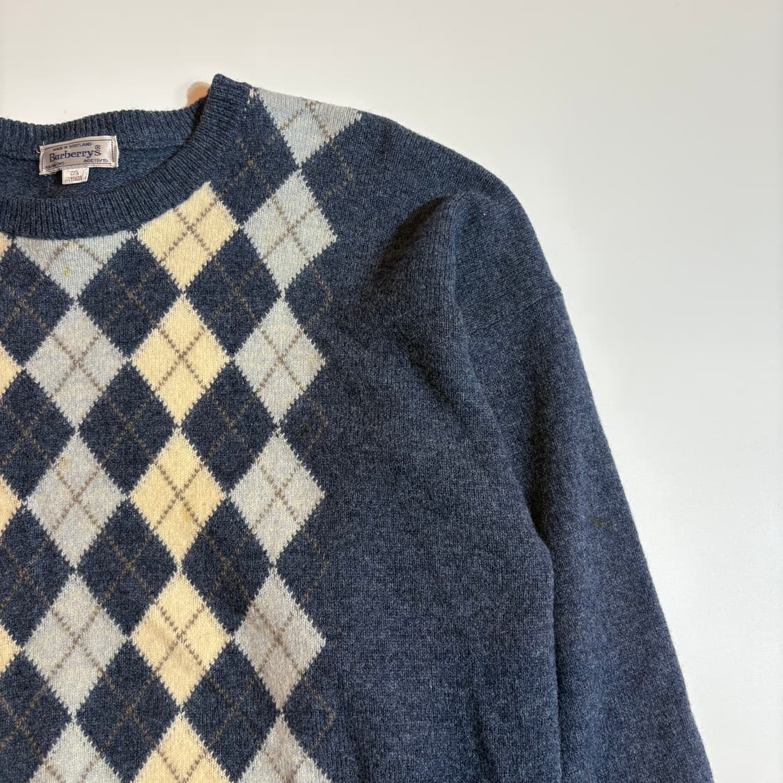 버버리 클래식 아가일 패턴 울 니트 스웨터  상품이미지4