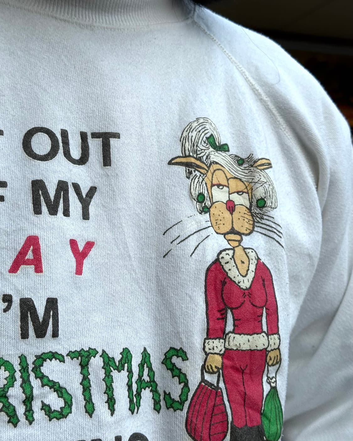 90's 헤인즈 크리스마스 그래픽 스웻셔츠 XL 상품이미지10