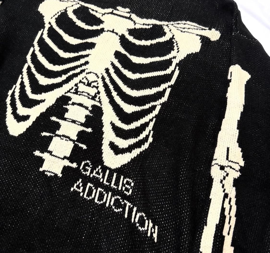 GALLIS ADDICTION - 스켈레톤 본 니트 상품이미지2