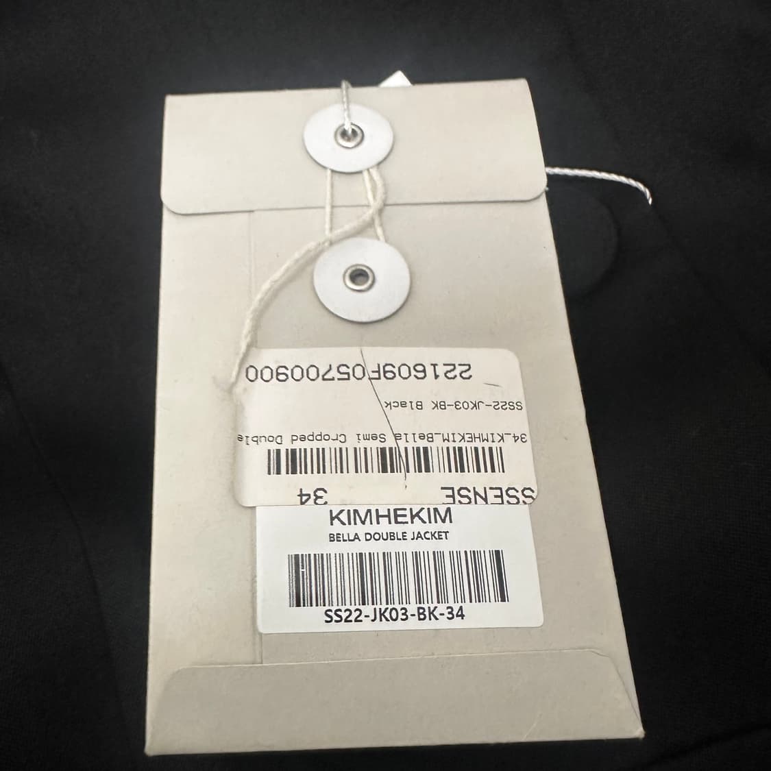 [새상품] KIMHEKIM 김해김 여성 블라우스 긴팔 블랙 34사이즈 상품이미지6