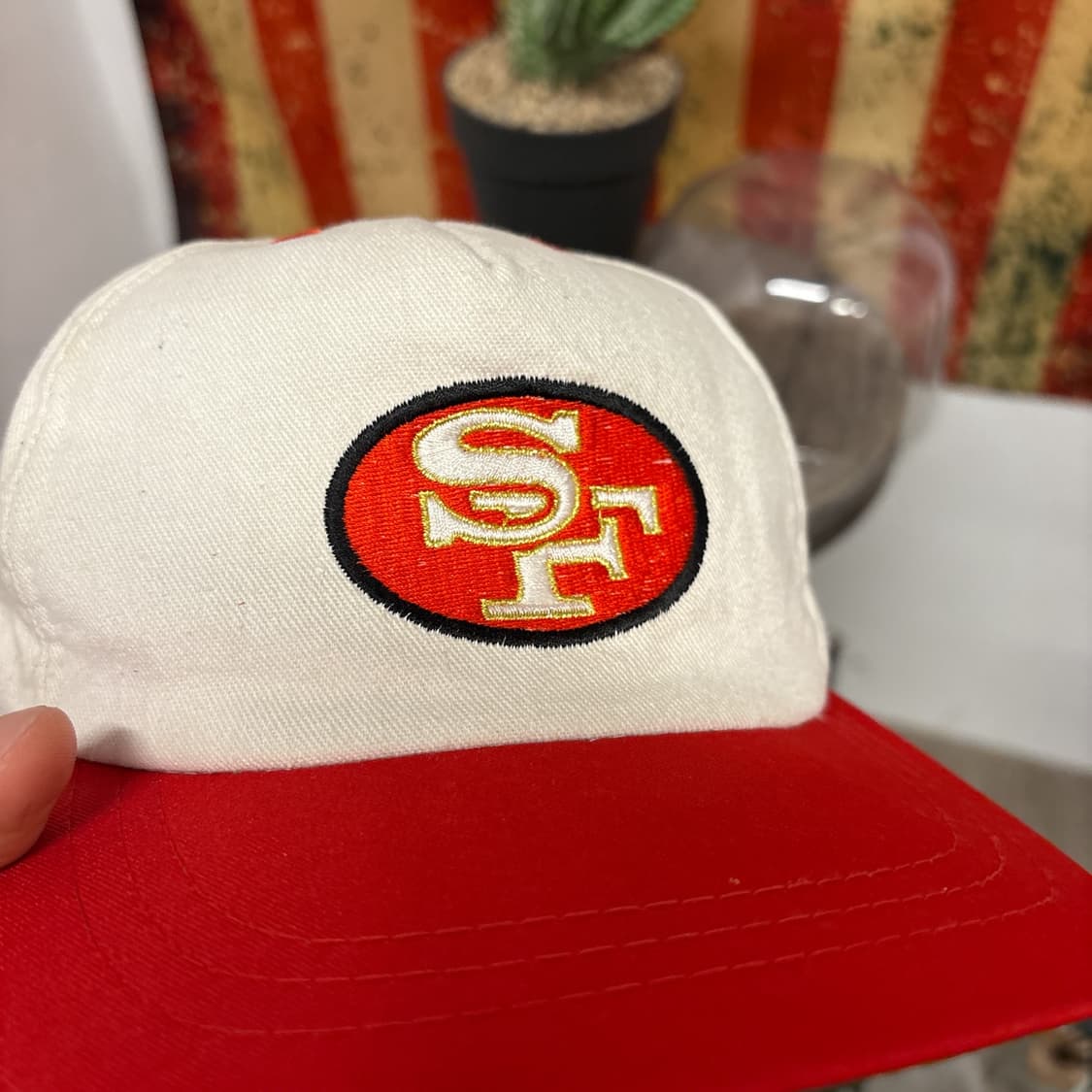 90s NFL 샌프란시스코 49ERS 골든 레터링 스냅백 N1346 상품이미지3