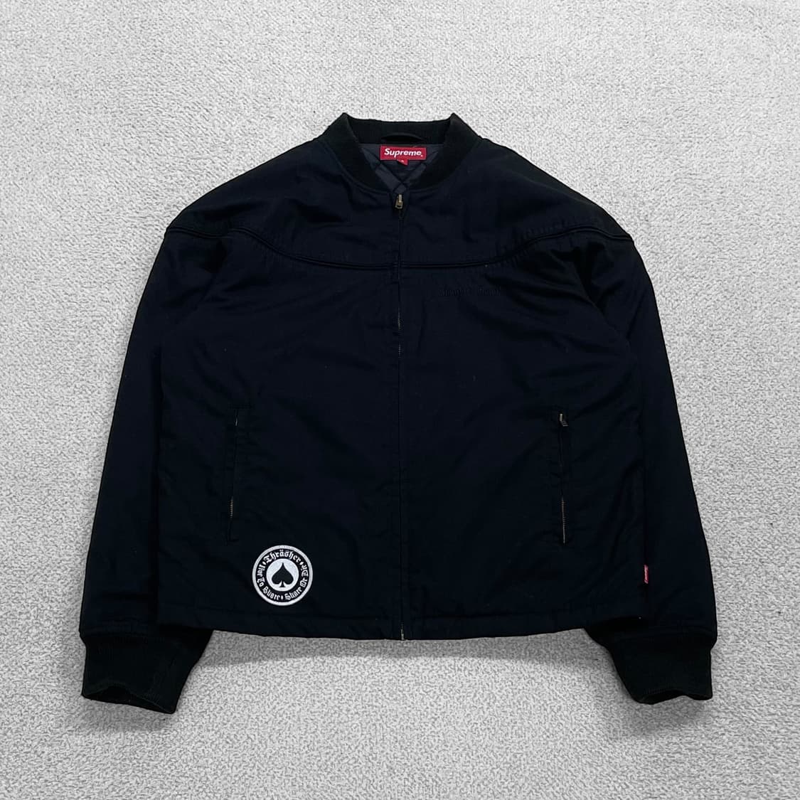 슈프림 x 트레셔 포플린 크루 자켓 블랙 상품이미지1