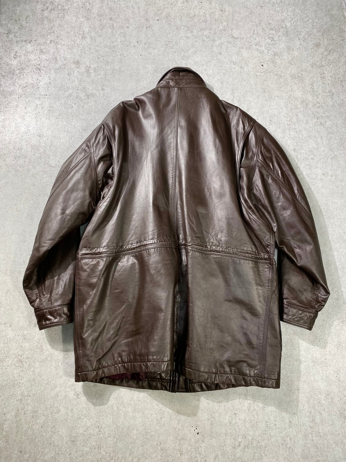 [105] 90s London Fog 런던포그 브라운 양가죽 레더코트 상품이미지6