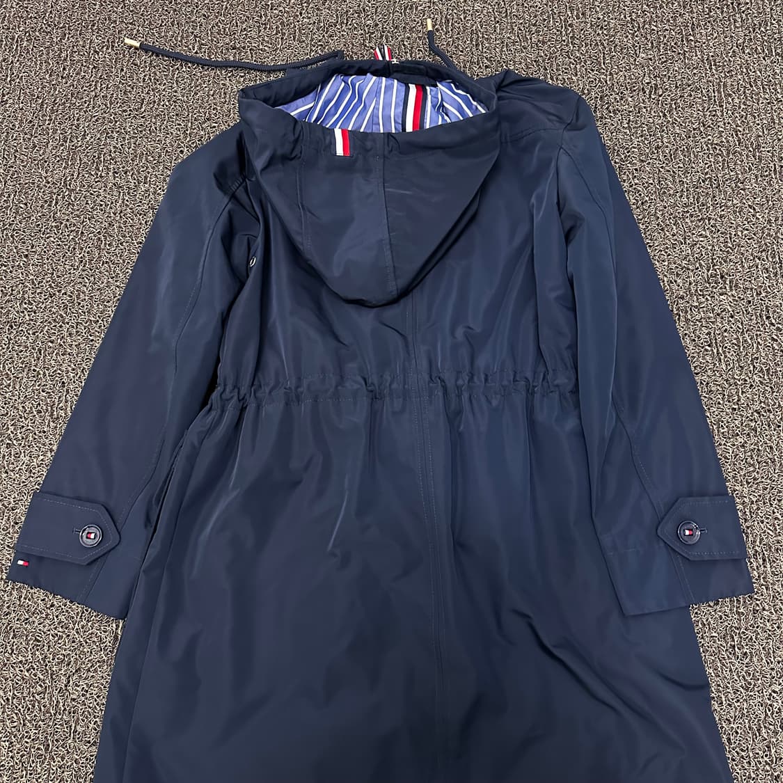 타미힐피거 여성 솔리드 롱 후드 자켓 M 상품이미지7