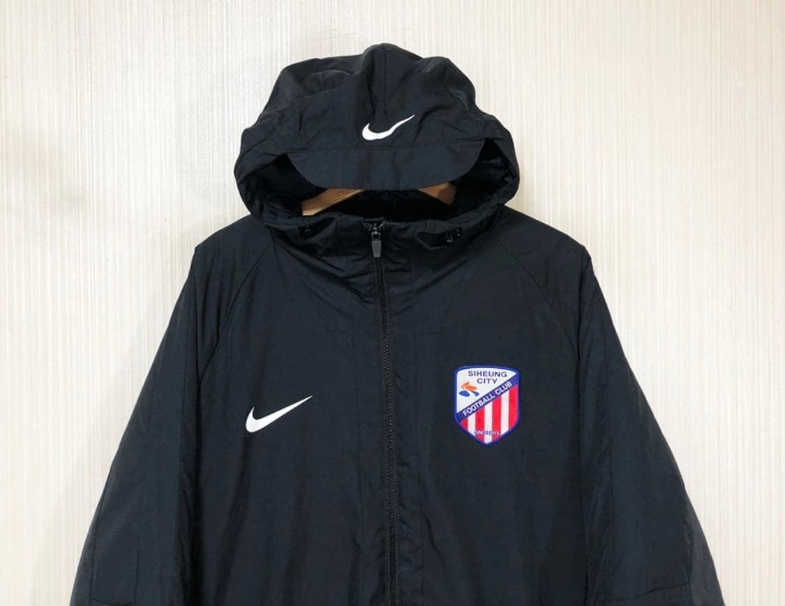 K3리그 나이키 시흥시민축구단 선수지급/실착 하프롱패딩자켓 L(105) 상품이미지2