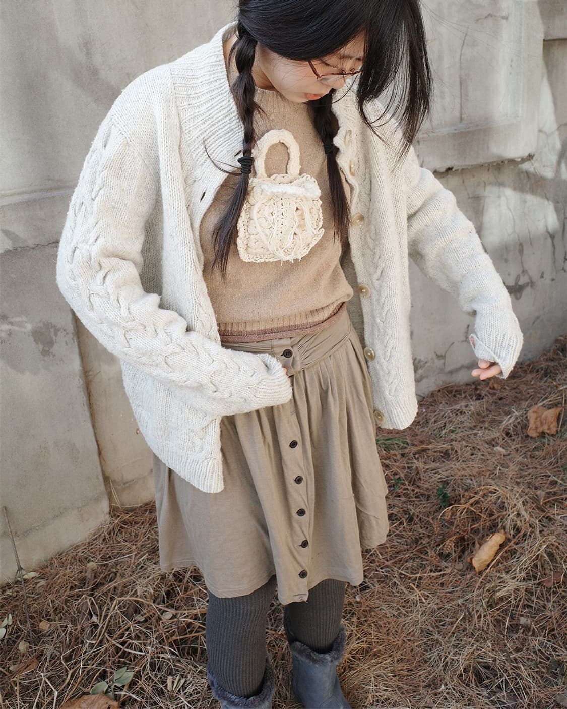 Shirring button skirt 상품이미지3