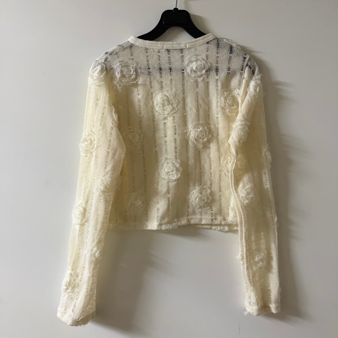 새상품 여자 코사지 크롭 가디건 상품이미지4