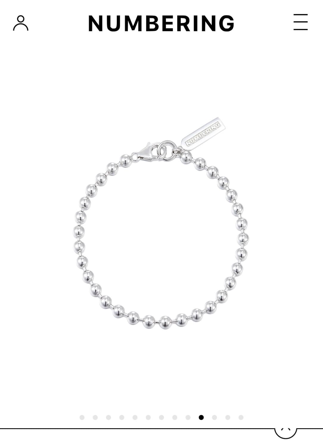 넘버링 볼 체인 팔찌 상품이미지1