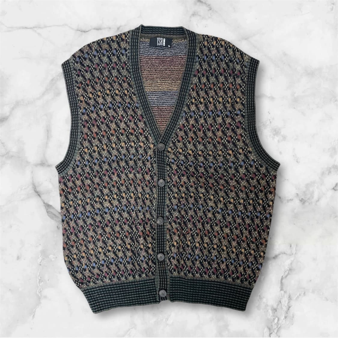 빈티지 - 미쏘니패턴 니트 베스트 상품이미지1