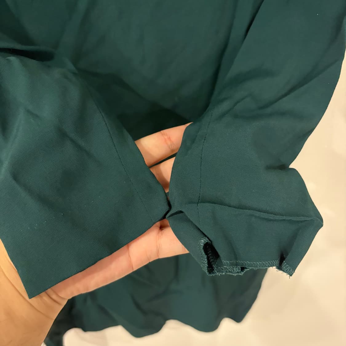 산드로 레이스 장식 원피스 다크 그린 상품이미지6