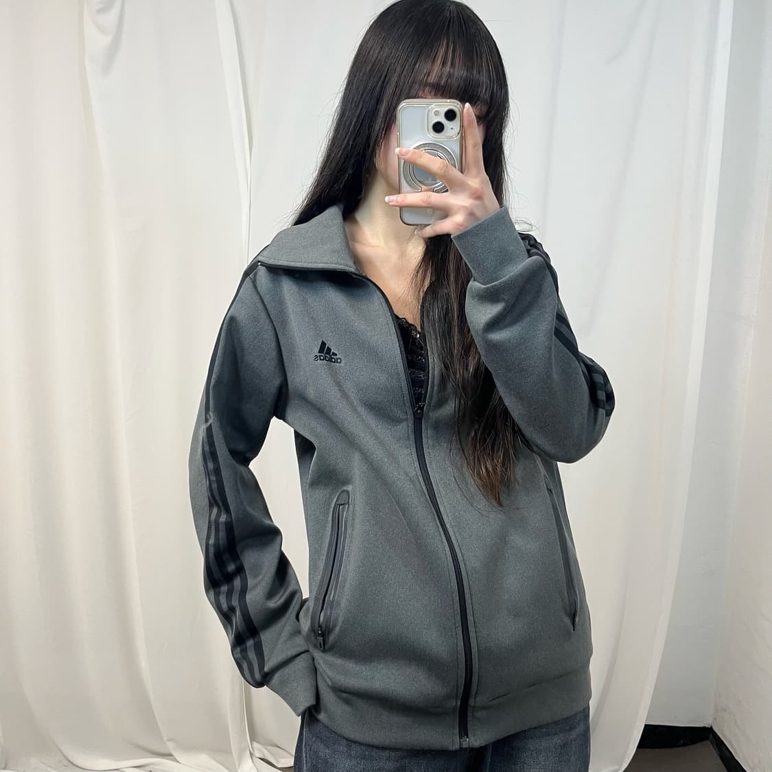 Adidas Charcoal Track Jacket 상품이미지1