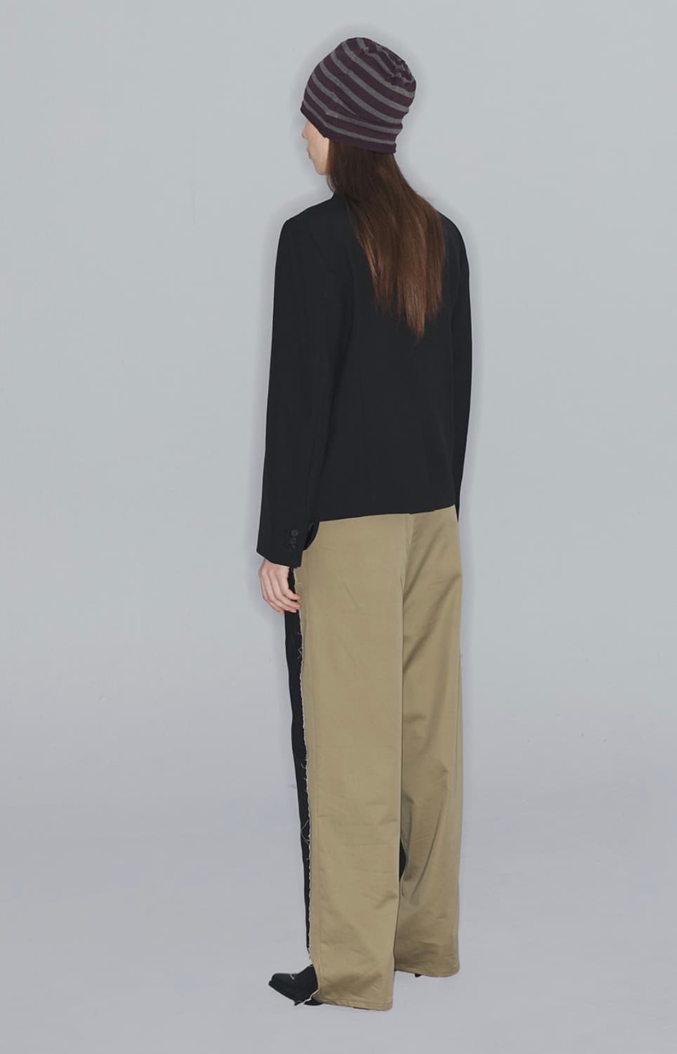 오픈와이와이 FRONT STRIPE LAYERED PANTS, KHAKI 상품이미지3