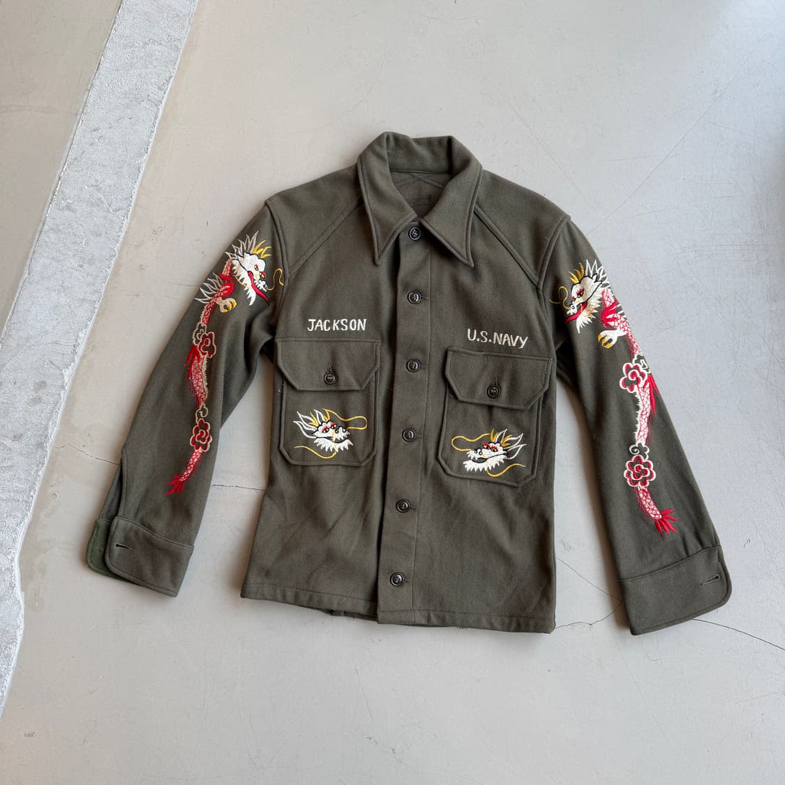 US navy 엠브로이드 셔츠 자켓 상품이미지2