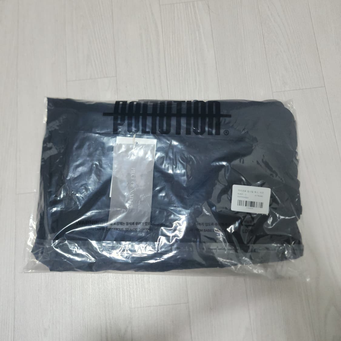 폴루션 마이크로 립스탑 후드 셔츠 블랙 L 2 나일론 긴팔 검정 새상품 상품이미지2
