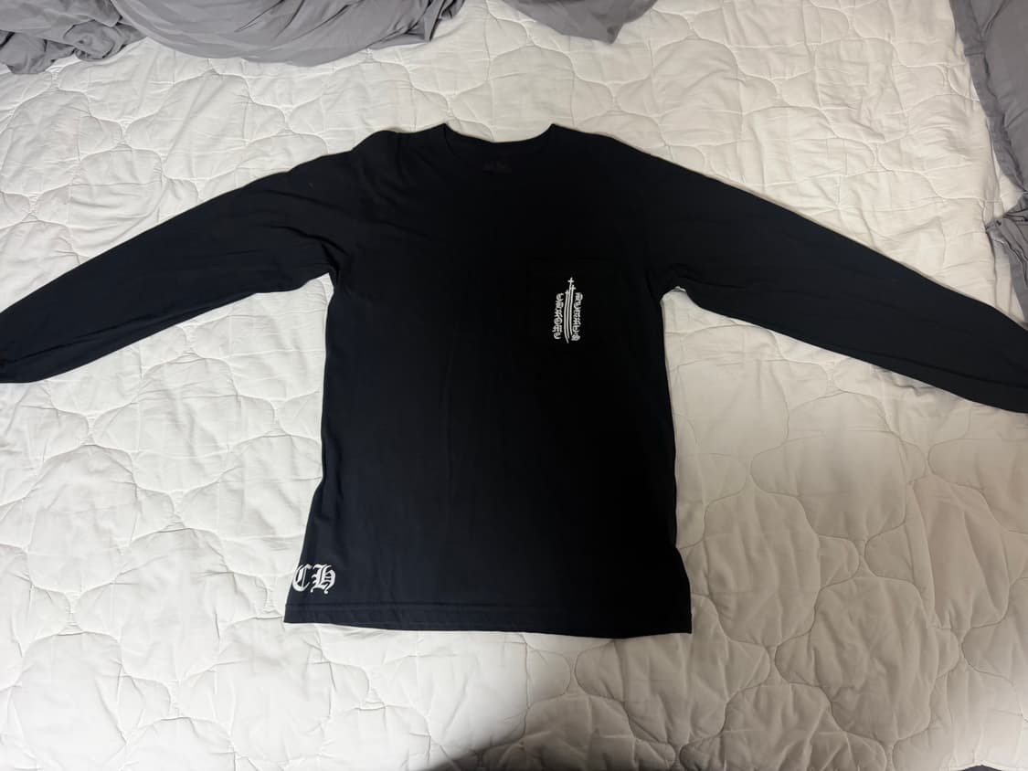 크롬하츠 백 프린팅 십자가 롱슬리브 상품이미지2