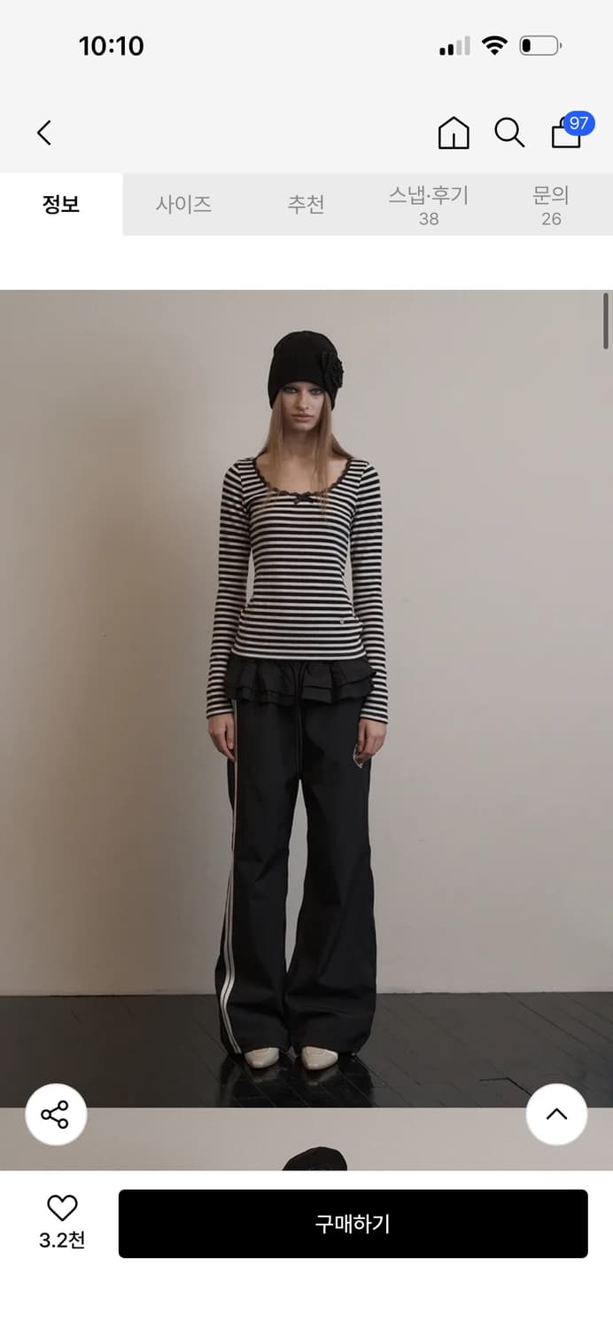 셋업이엑스이 FRILL SPORTY PANTS / BLACK (기모o) 상품이미지1