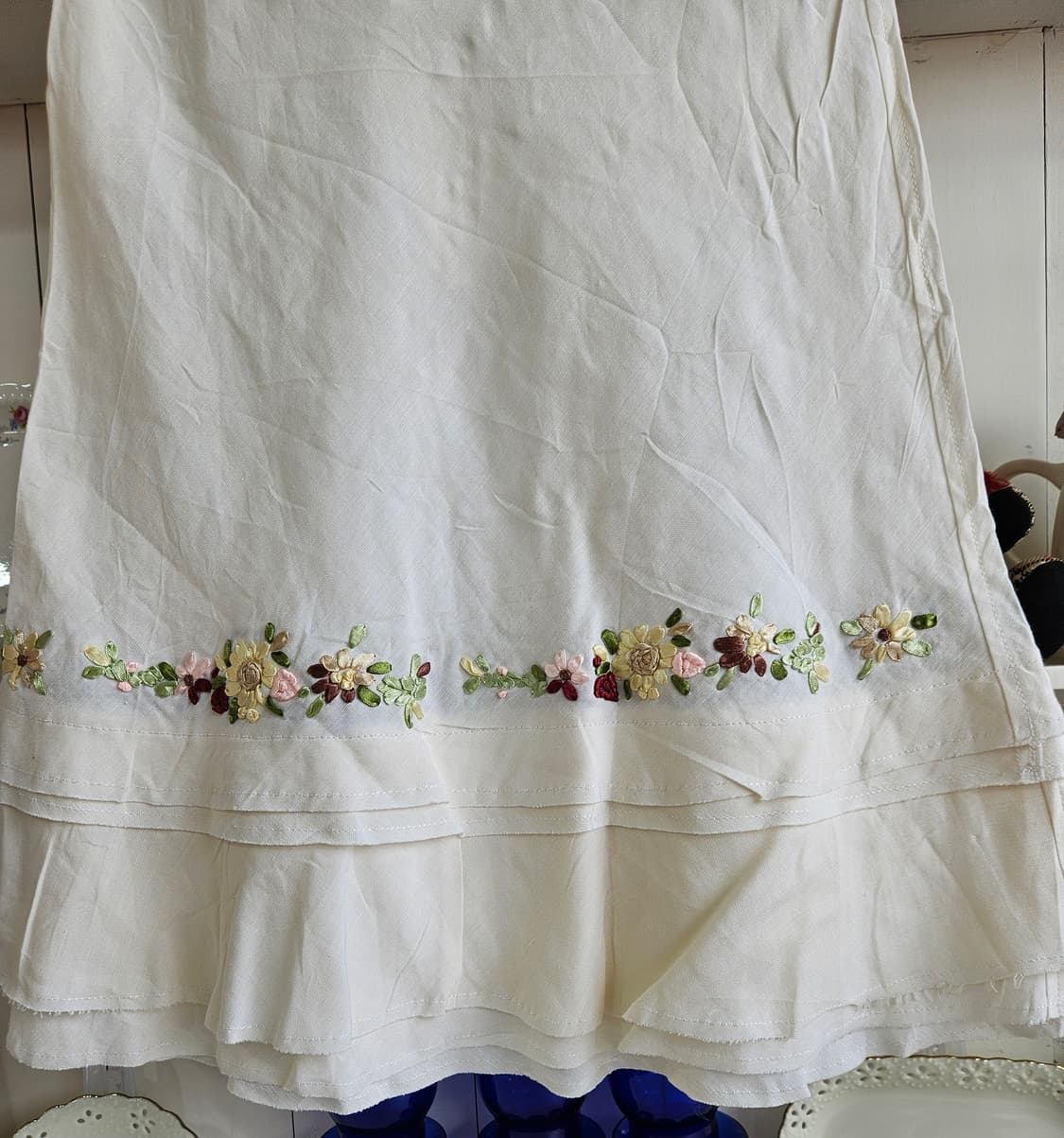 꼼데가르송 플라워 자수 스커트 상품이미지5