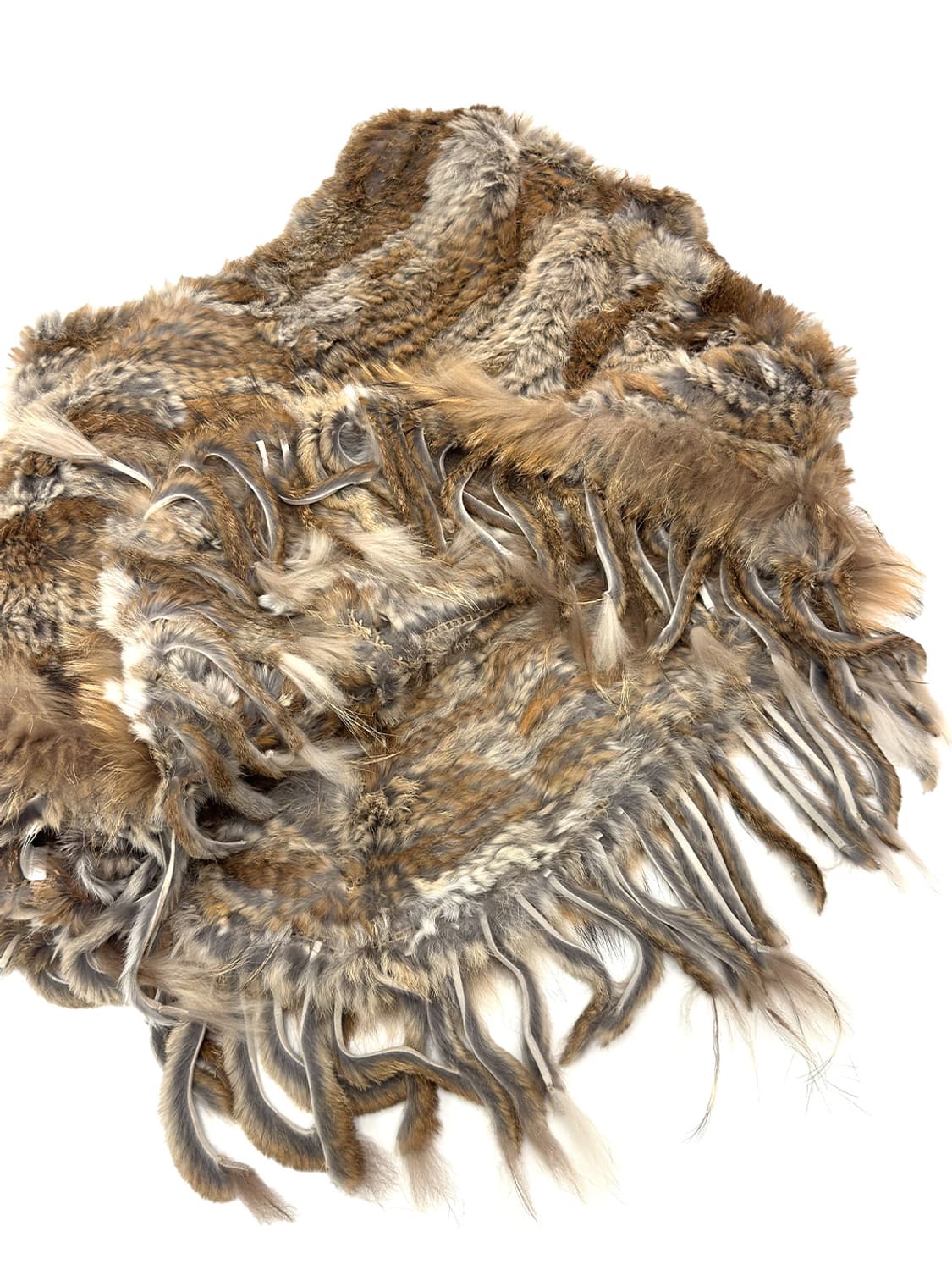 Rabbit  Fur Fringe Pancho Cape/ Os 상품이미지5
