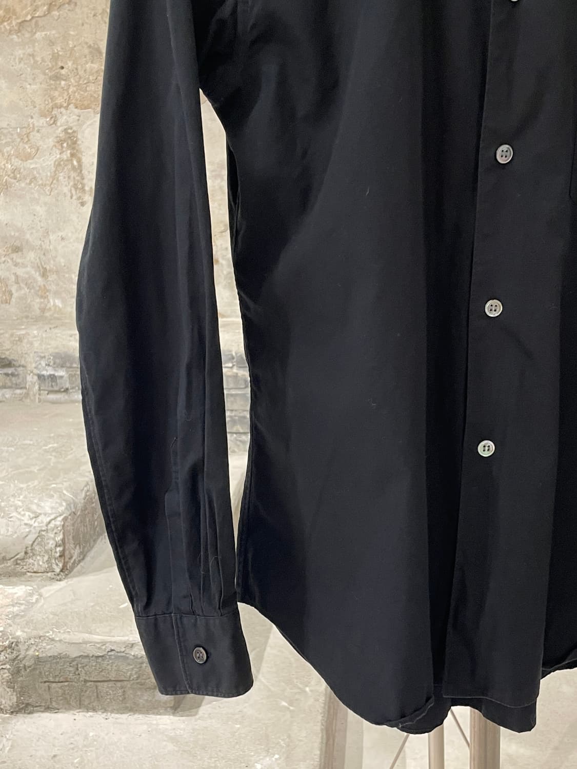 꼼데가르송 옴므 듀스 블랙 ad2015 요크 배색 셔츠 상품이미지4