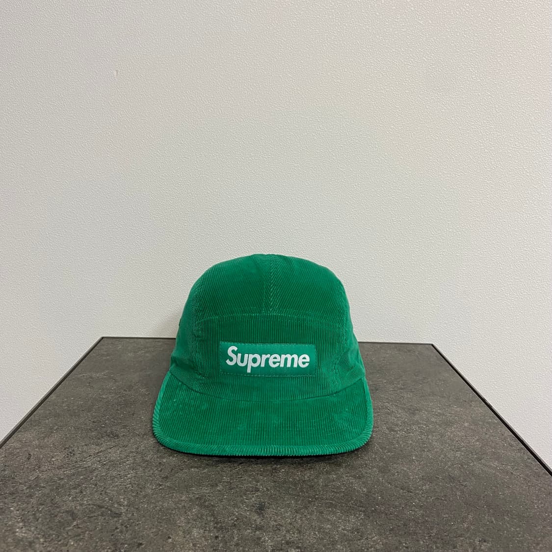 (OS) 슈프림 박스로고 캠프캡 모자 코듀로이 그린 상품이미지1
