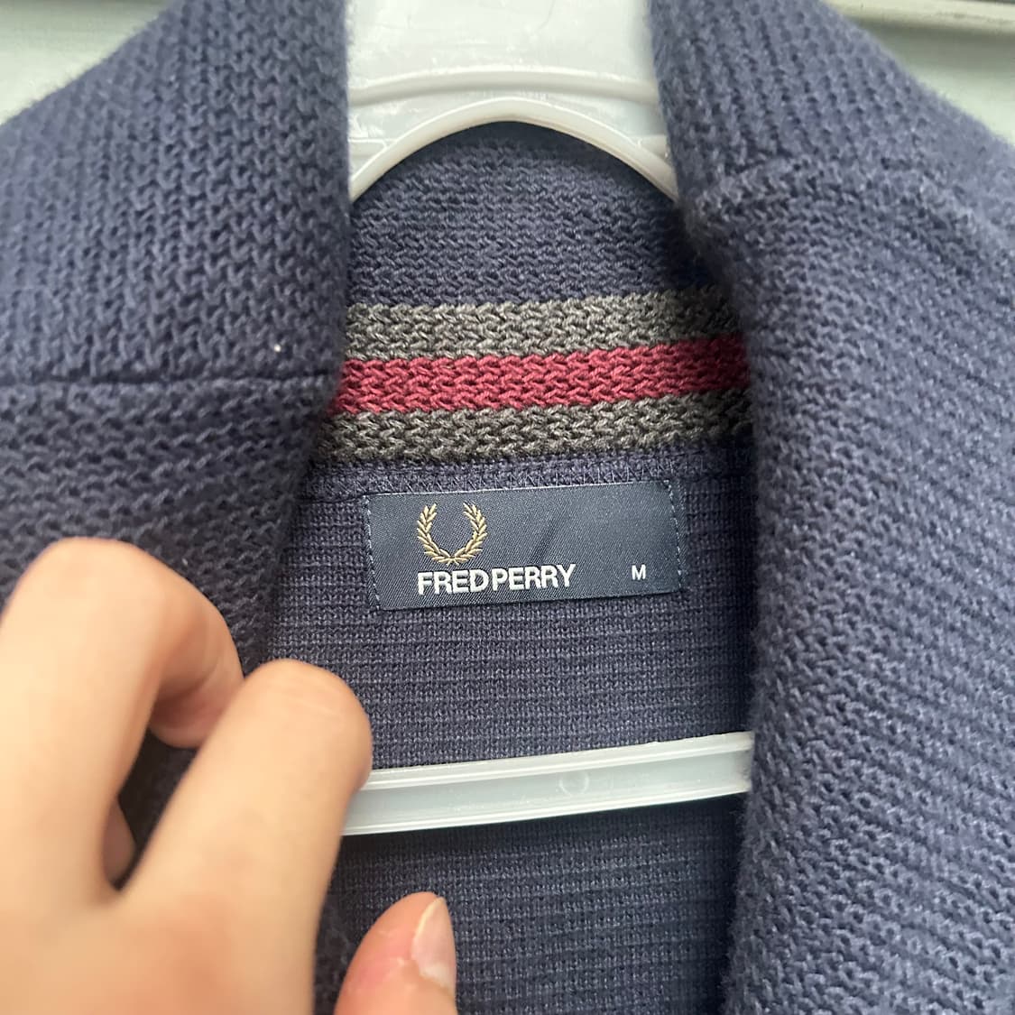 FredPerry 네이비 단가라 니트 상품이미지4