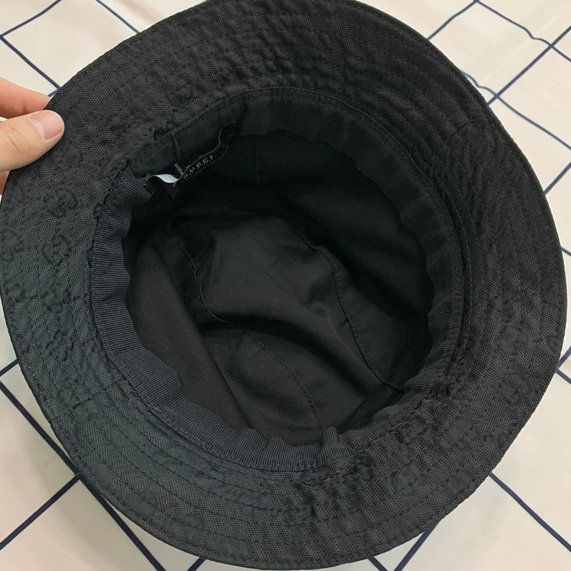 구찌 자카드 블랙 버킷햇(정품) 상품이미지4