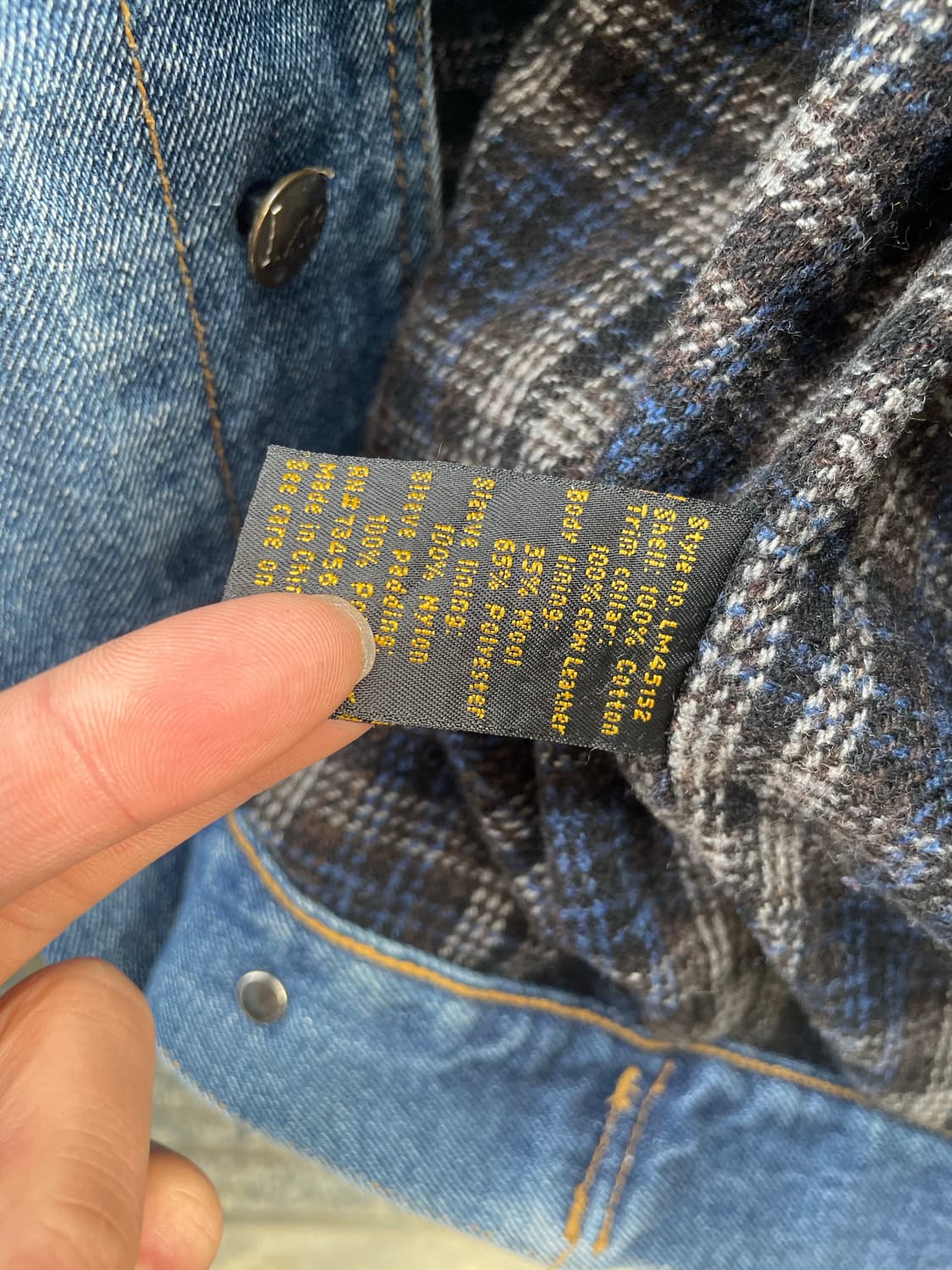 Lee leather collar denim jacket 상품이미지10