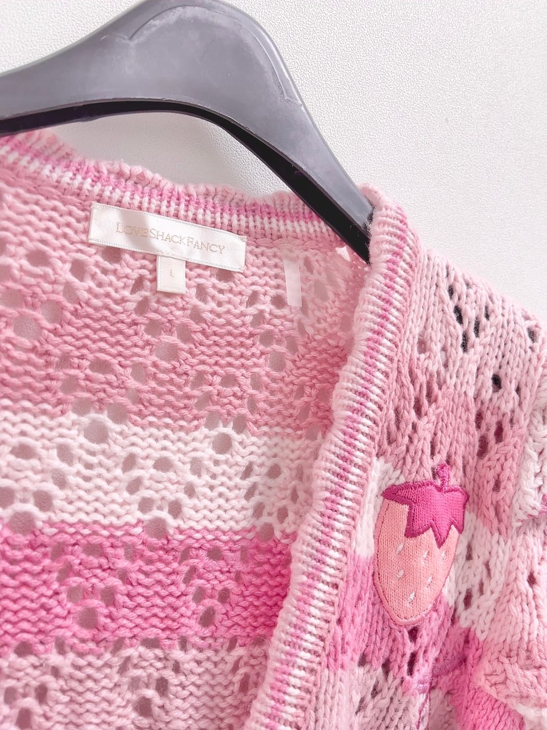 Love shack fancy 러브 쉑 팬시 펀칭 포인텔 니트 가디건 상품이미지5