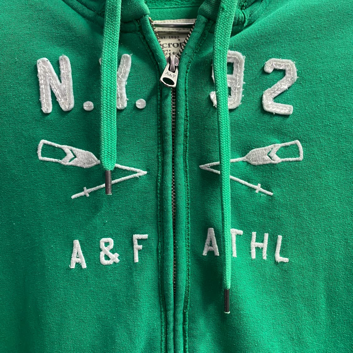 아베크롬비 그린 빅로고 후드집업 B2813 상품이미지3