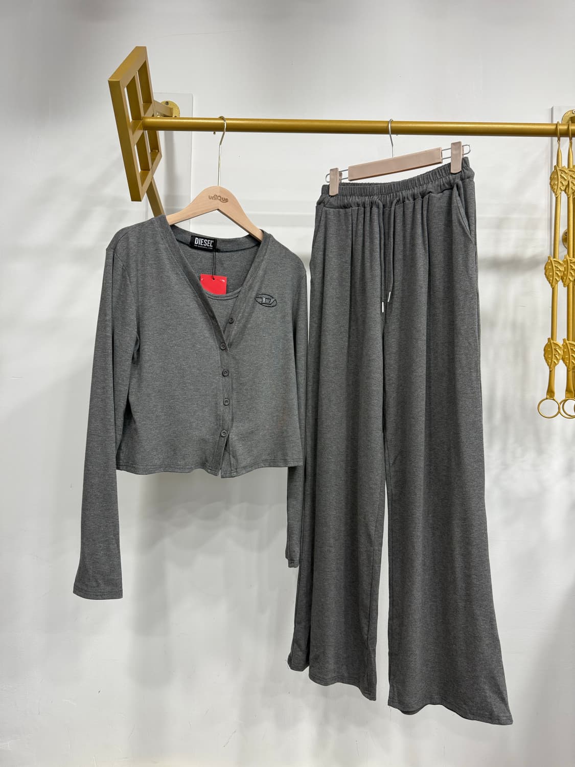 여성 그레이 트레이닝복 3종세트44~66 상품이미지1