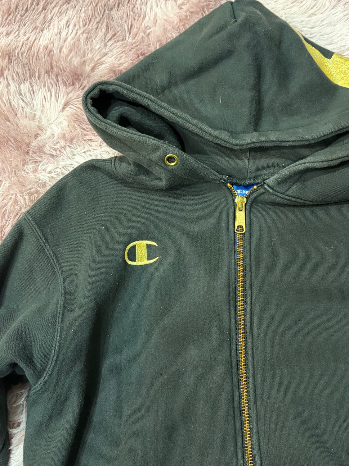챔피온 금장 레터링 후드집업 상품이미지5