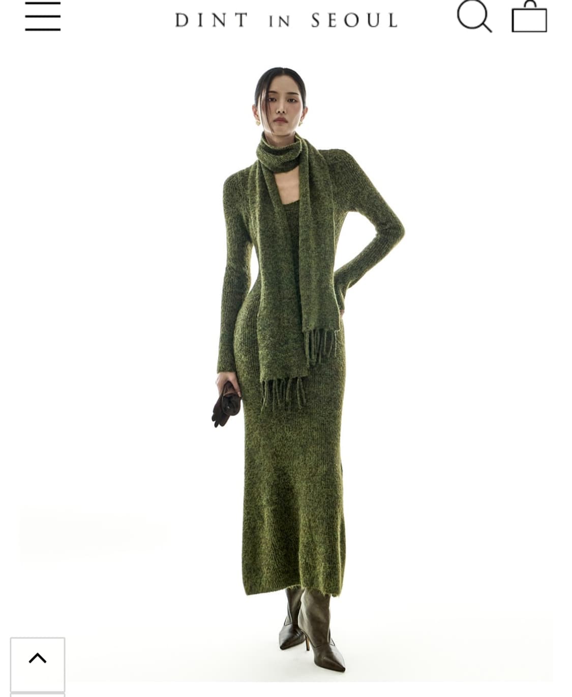 딘트 머플러 세트 니트 원피스 원가(8만 원) 상품이미지1
