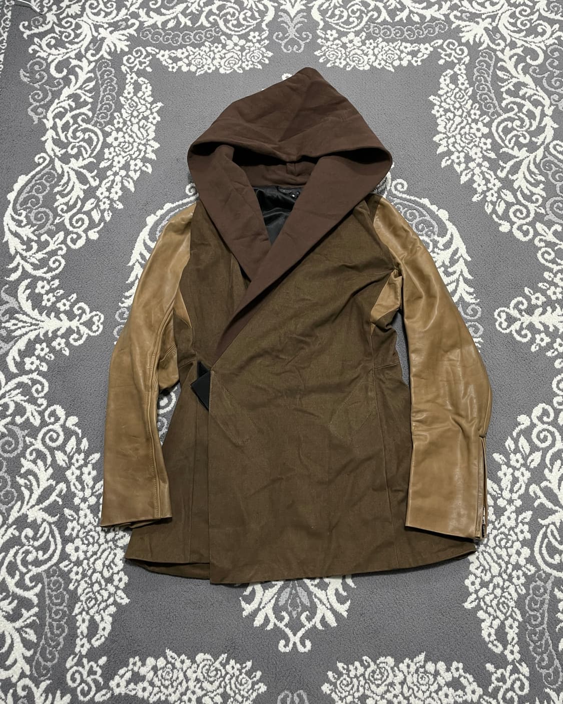 Stud homme horse leather Long Drape Hood 상품이미지4