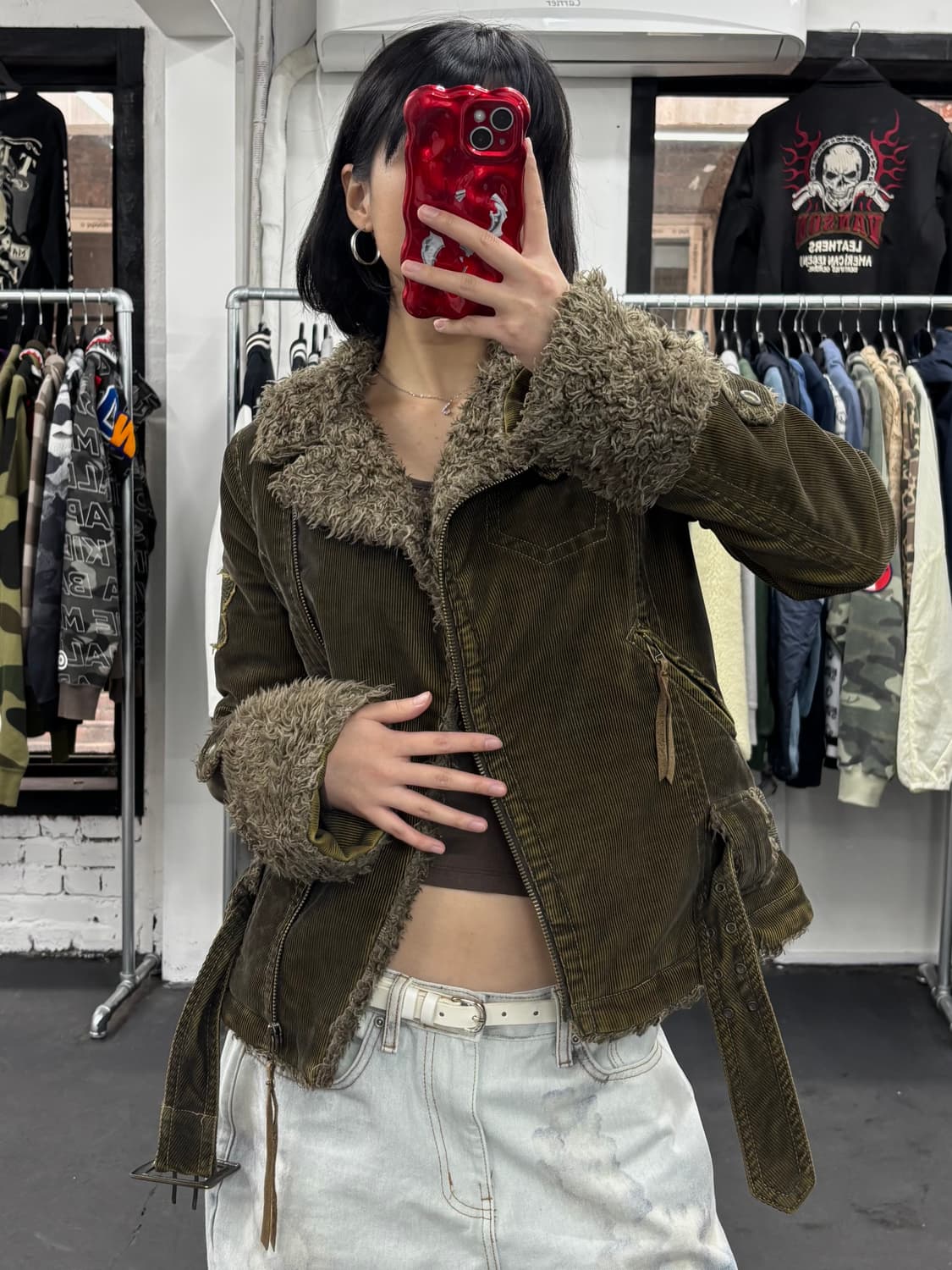 버커루 코듀로이 Y2K 쉐르파 자켓 상품이미지4