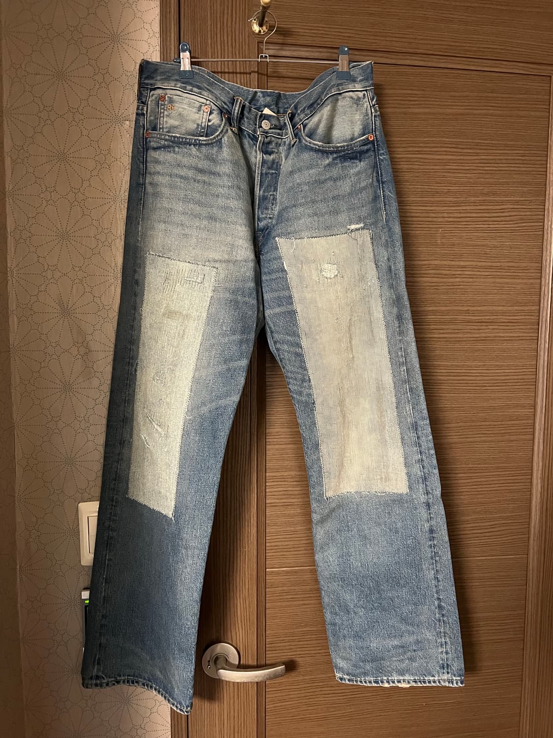 [32x32] rrl 빈티지 파이브포켓 미드랜드 셀비지 데님 상품이미지1