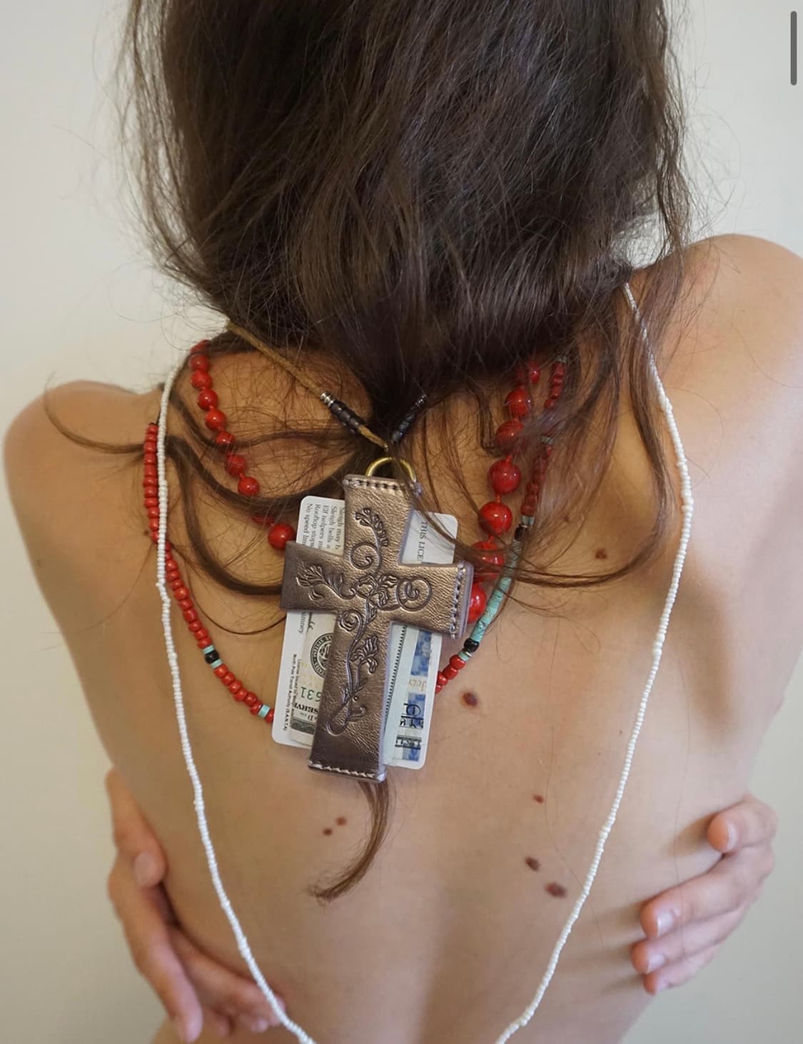 스컬프터 십자가 카드지갑 상품이미지1